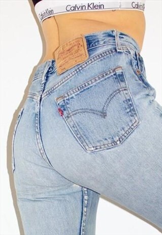 1980'S PERFECT STONEWASH 501 HIGH WAIST LEVI JEANS
