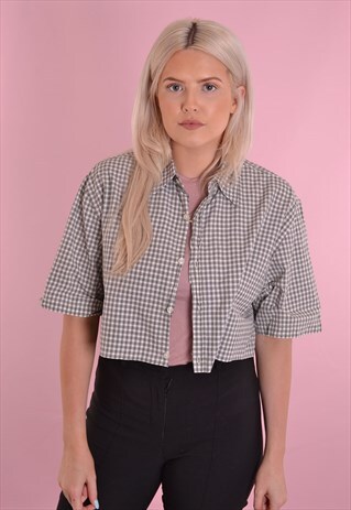 RALPH LAUREN CHECK CROPPED SHIRT GRL806