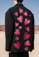 Bowsdontcry blazer jacket with hearts handpainted 