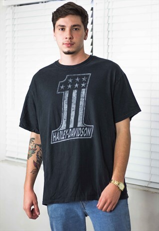 VINTAGE HARLEY DAVIDSON T-SHIRT LOGO XL 9