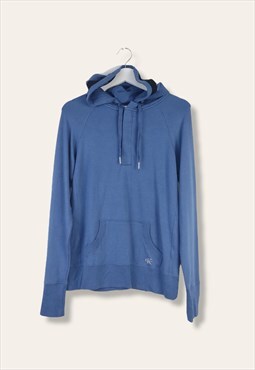 Vintage Calvin Klein Sweatshirt Hoodie Quarter zip in Blue S