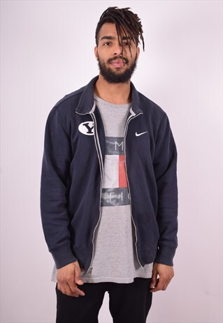 NIKE MENS VINTAGE TRACKSUIT TOP JACKET LARGE BLUE 90'S