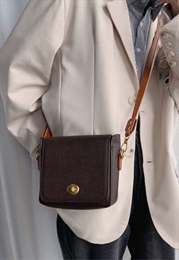UZIP DESIGN Men's Brown leather crossbody bag