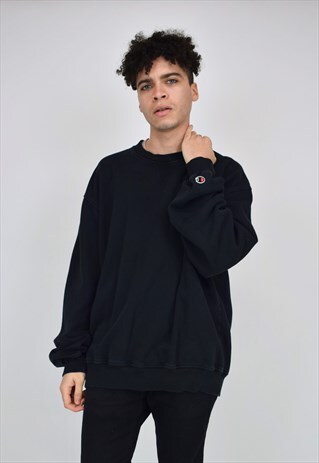 VINTAGE 90'S CHAMPION BLACK SWEATSHIRT