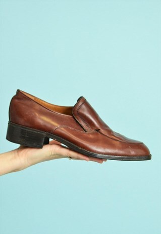 VINTAGE 80'S RETRO REAL LEATHER BROGUES SHOES
