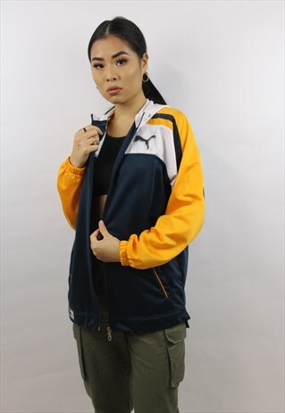 VINTAGE 90'S PUMA ZIP-UP HOODED SPORTS JACKET