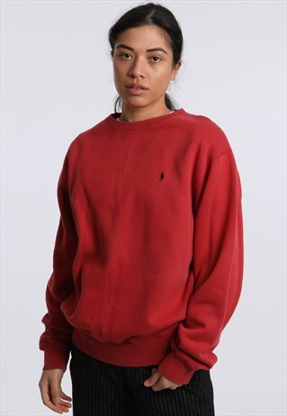 90S RALPH LAUREN EMBROIDERED LOGO SWEATSHIRT