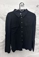 PURE BLACK SLIM FIT LADIES SHIRT 