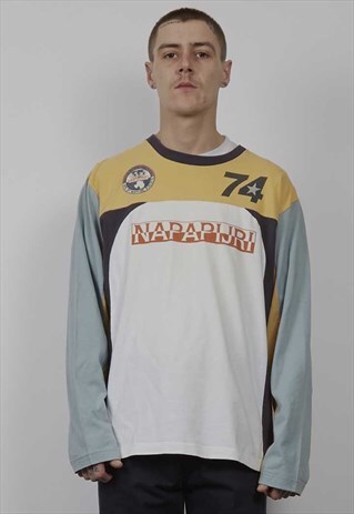 VINTAGE 90'S NAPAPIJRI MULTICOLOUR LONG SLEEVE TOP
