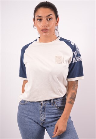 VINTAGE DIADORA T-SHIRT TOP WHITE