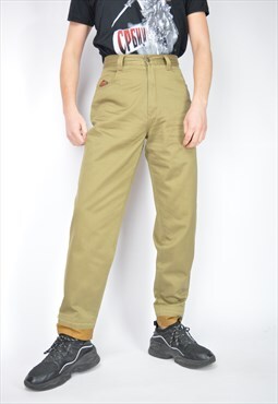 Vintage brown cotton classic 80's trousers