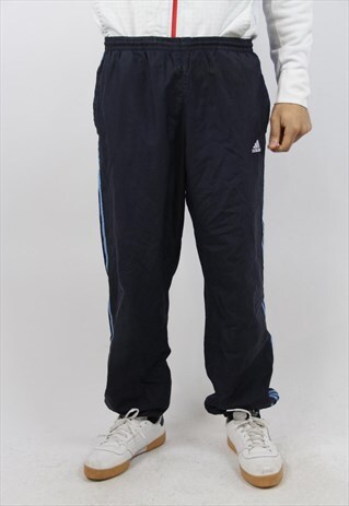 VINTAGE ADIDAS NAVY SHELL TRACKSUIT BOTTOMS
