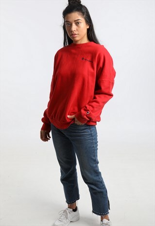 90S CHAMPION EMBROIDERED SPELL OUT SWEATSHIRT