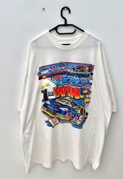 Vintage Dale Earnhardt NASCAR 2001 white T-shirt XXL