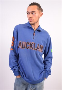 Vintage Sergio Tacchini Auckland Sweatshirt Jumper Blue