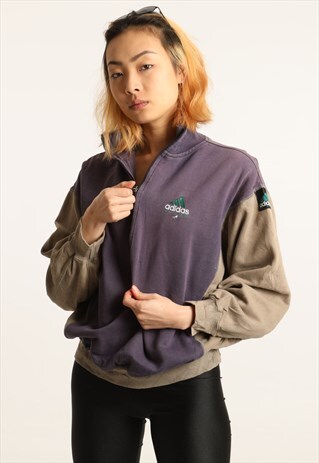 VINTAGE ADIDAS EQUIPMENT EMBROIDERED 1/4 ZIP SWEATSHIRT