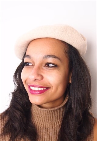 OATMEAL WOOL BERET