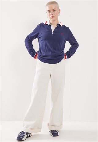 VINTAGE RALPH LAUREN LONG SLEEVE POLO TOP