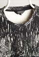 VINTAGE JESSI NY BRUSH STROKE WHITE BLACK PRINT SWEATSHIRT