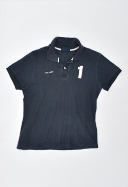 Vintage 90's Hackett Polo Shirt Slim Fit Black