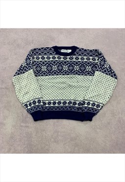 Vintage abstract knitted jumper Men's M