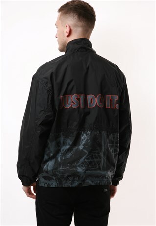 90S VINTAGE EMBROIDERED NIKE OLDSCHOOL SHELL JACKET 16507