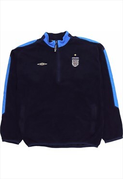 Vintage 90's Umbro Sweatshirt England Training Top Quarter