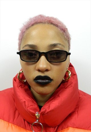 VINTAGE BLACK SLIM Y2K SUNGLASSES