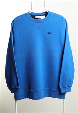 Vintage Reebok Crewneck Logo Sweatshirt Blue