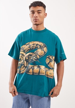VINTAGE SNAKE GRAPHIC PRINT T-SHIRT