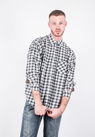 VINTAGE GREY FLANNEL SHIRT