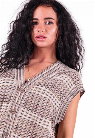 SLEEVELESS KNITWEAR JUMPER AWK38