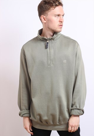 VINTAGE CHAMPION HALF ZIP SWEATSHIRT