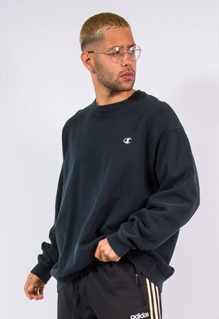 VINTAGE 90'S CHAMPION BLACK SWEATSHIRT