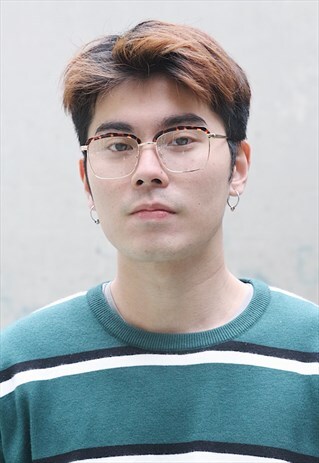 FLAT BROW SQUARE GLASSES - TORTOISE