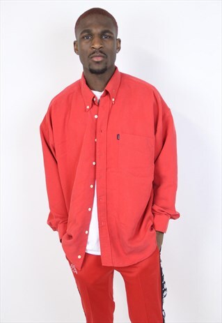 VINTAGE 90'S RED RIBBED SHIRT