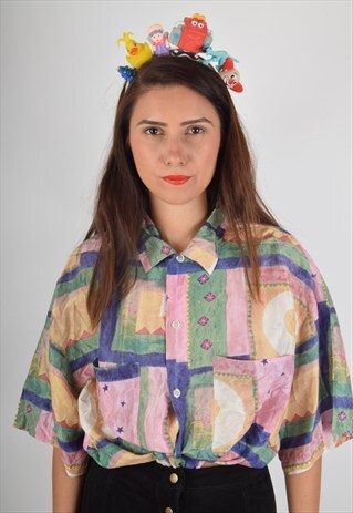 VINTAGE SILK FESTIVAL SHIRT (834)