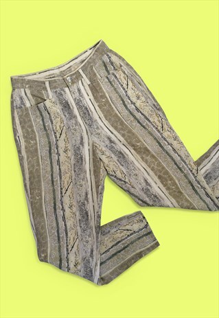 VINTAGE 80'S RETRO HIGH WAIST BAGGY PRINTED MOM JEANS