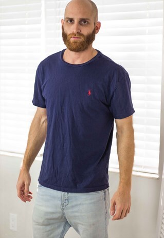 VINTAGE POLO RALPH LAUREN T-SHIRT LOGO 90S X 5.5