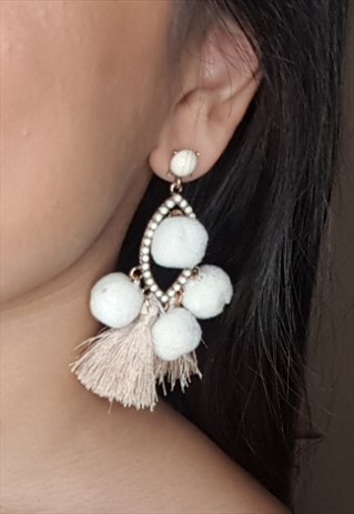 COTTON OVERSIZED STATEMENT EARRINGS