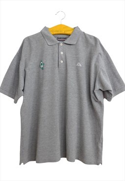 Vintage Kappa Polo Shirt 90s Streetwear Grey Sports