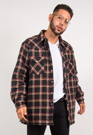 WRANGLER CHECKED FLANNEL SHIRT PADDED