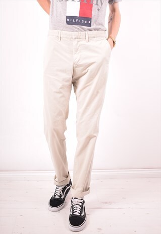C.P. COMPANY MENS VINTAGE TROUSERS W34 L34 BEIGE 90S