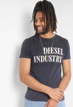 Vintage Diesel Crew Neck T-Shirt Blue