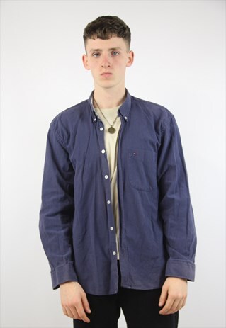 VINTAGE TOMMY HILFIGER NAVY SHIRT