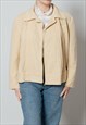 VINTAGE Y2K LONG SLEEVE KNITWEAR WOMEN BLAZER IN CREAM M