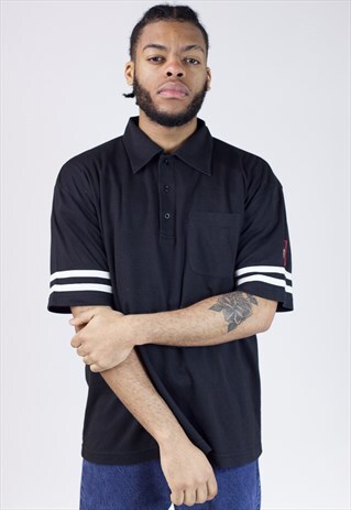 VINTAGE 90S ICEBERG BLACK POLO SHIRT