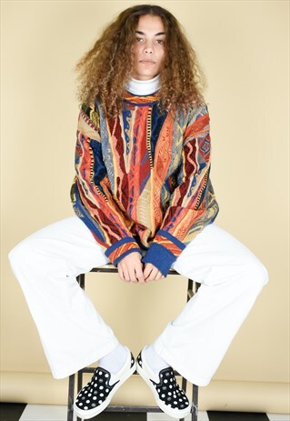 90S COOGI STYLE FRESH PRINCE KNITTED JUMPER