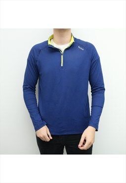 Reebok - Blue Quarter Zip Sweatshirt - Medium