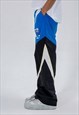BLUE RACING SPORTY RELAXED FIT PANTS TROUSERS